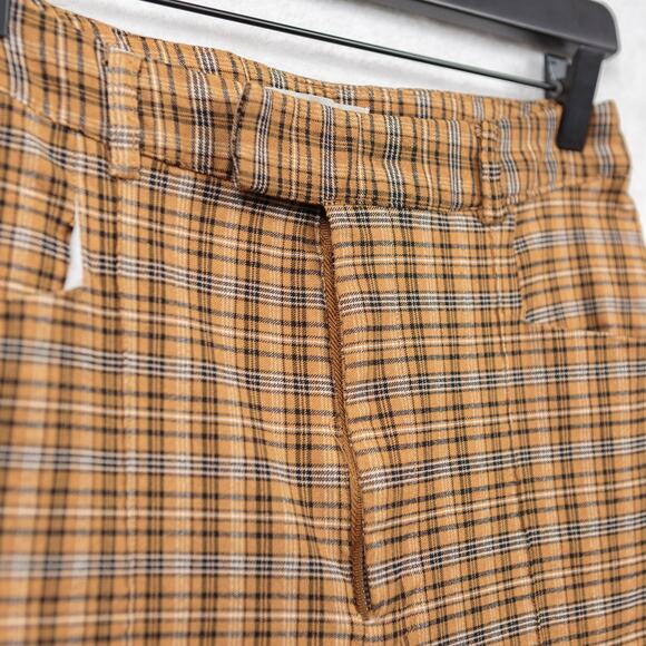 URBAN OUTFFITTERS Mensy Plaid Straight Crop Trouser Pants Academia Twee Hippie 4 - Picture 4 of 11